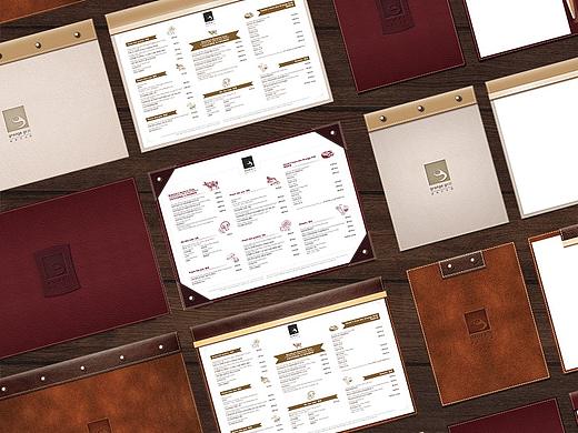 皮质扒房菜单夹