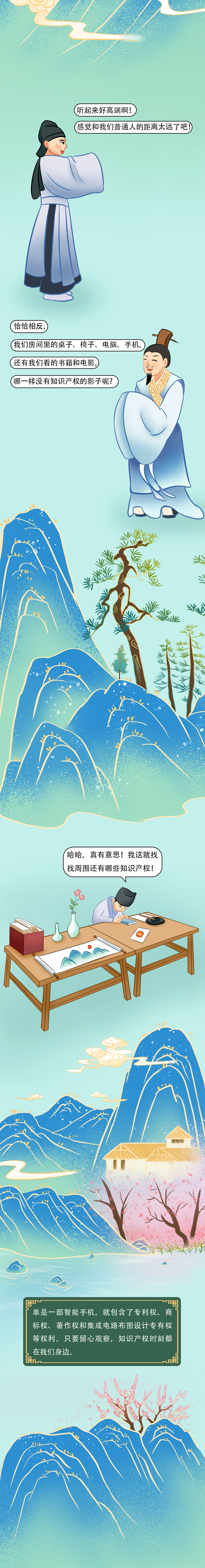 一镜到底插画：《什么是知识产权》（图ZMzA4MzQzMDQw） - 商业插画 - 站酷设计师高甜甜的甜甜圈原创素材 - 站酷ZCOOL