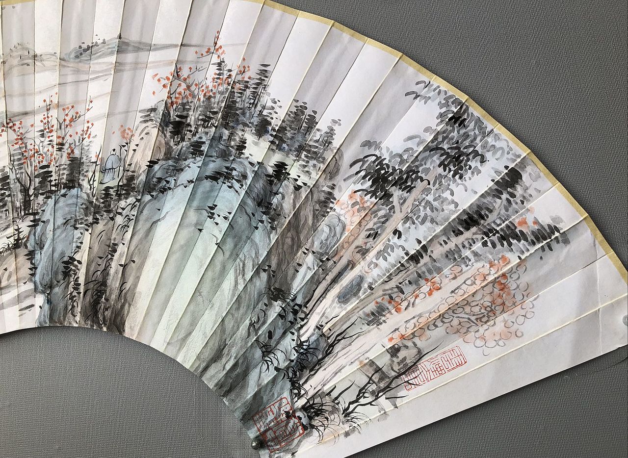 秋山策杖（图ZMzQzMzc5MzI4） - 绘画 - 站酷设计师拾午枋原创素材 - 站酷ZCOOL