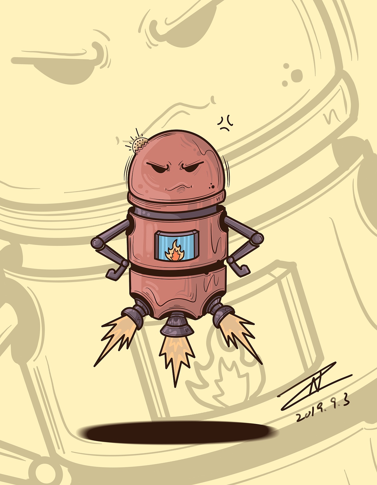 小机器人（图ZMjI2OTAzMzcy） - 创作习作 - 站酷设计师阿正正正呀原创素材 - 站酷ZCOOL