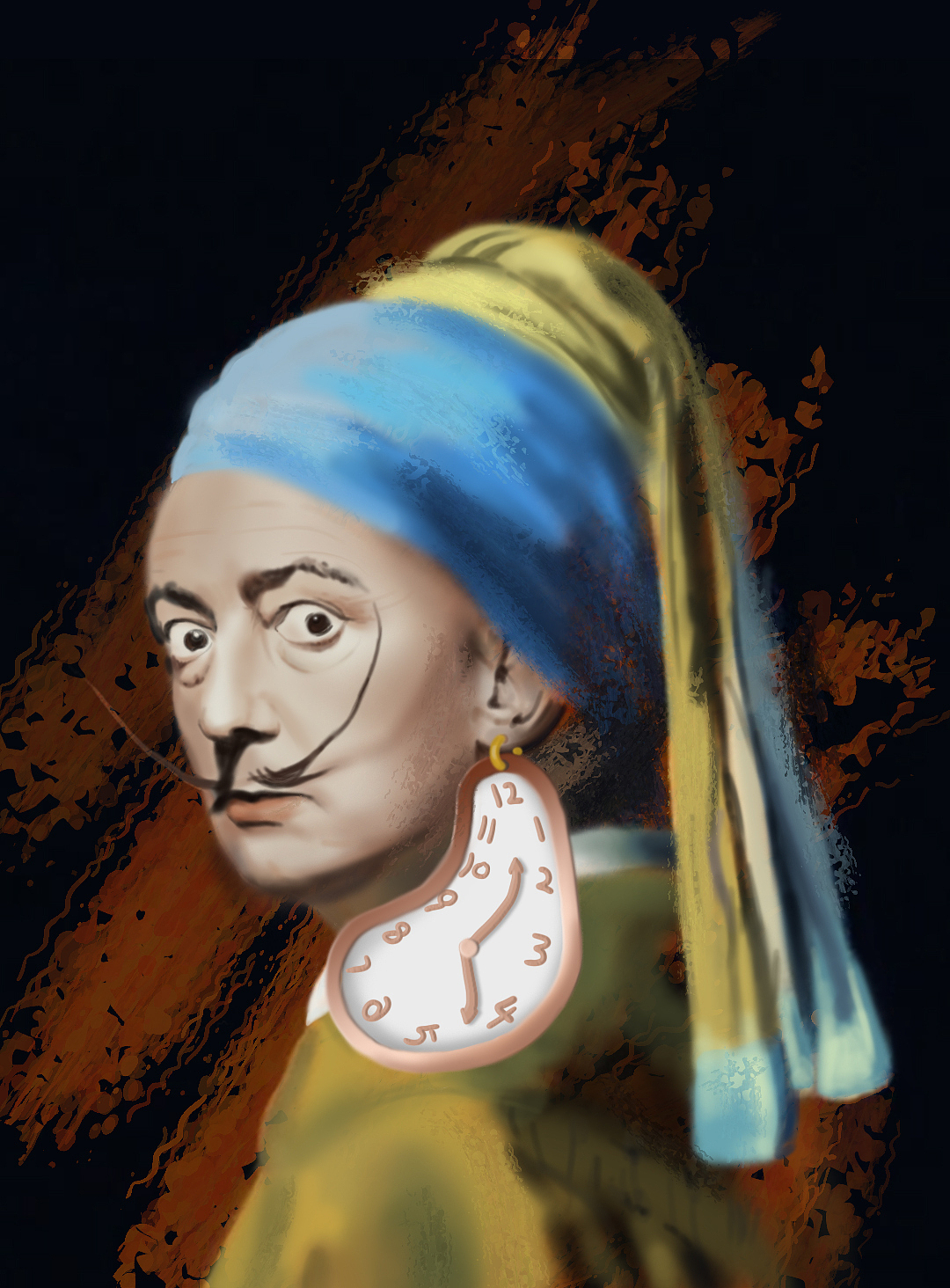 瘋子達(dá)利X珍珠少女（圖ZMjcxMjEzOTIw） - 藝術(shù)插畫 - 站酷設(shè)計師啊哈哈哈溫原創(chuàng)素材 - 站酷ZCOOL