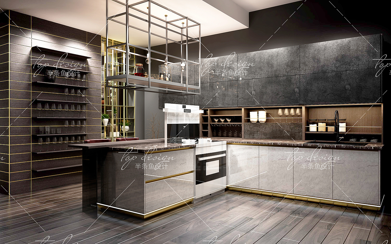 极简+高级灰,2020年流行的轻奢厨房橱柜设计