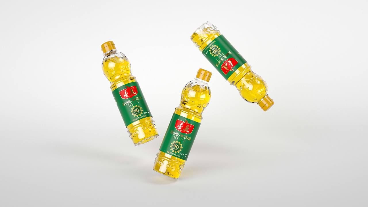 金鹿高油酸葵花籽油 葵花籽油 灵智食用油包装设计