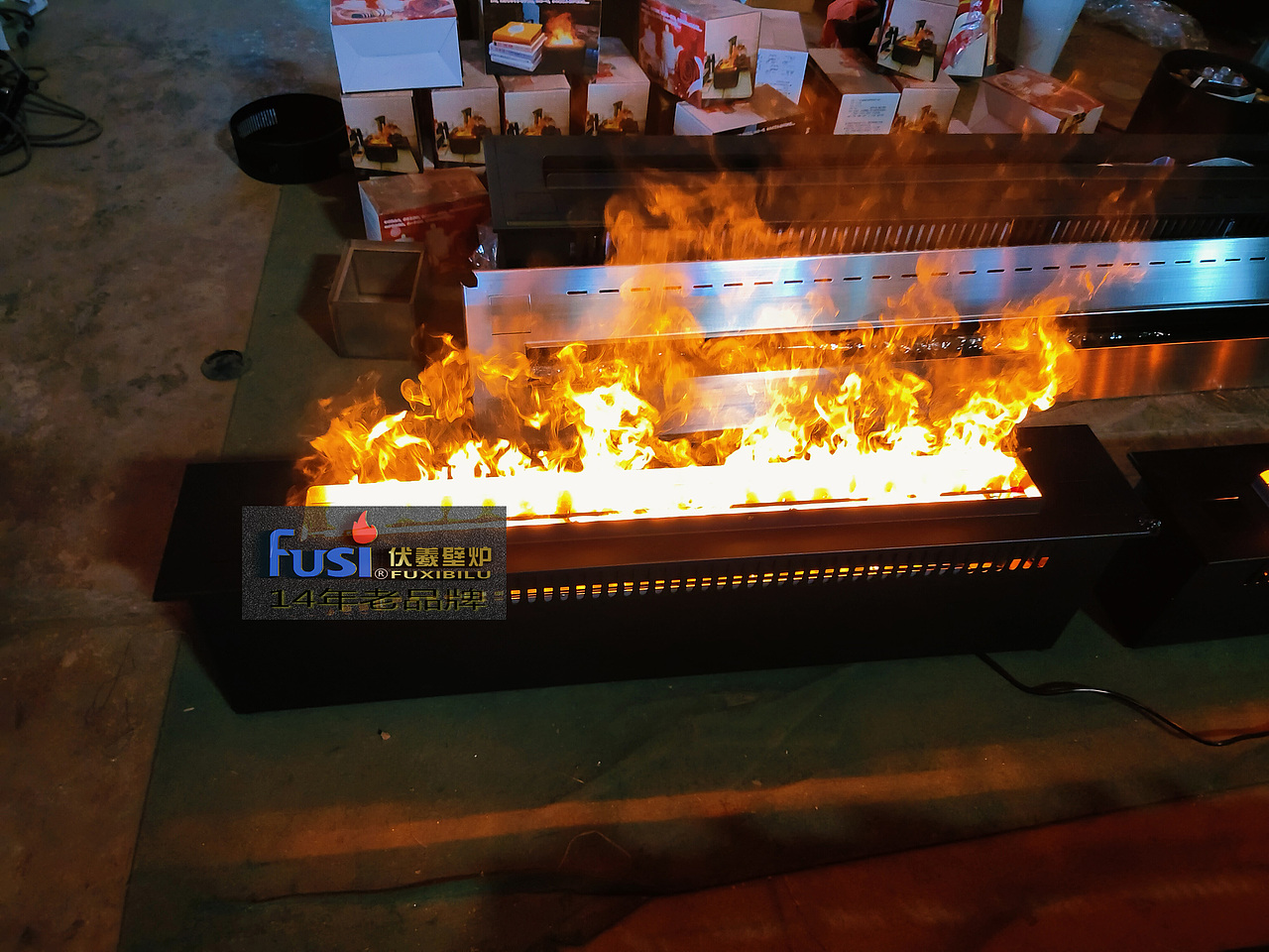 超薄雾化壁炉下宽11-16cm加湿3d蒸汽壁炉伏羲火口居中