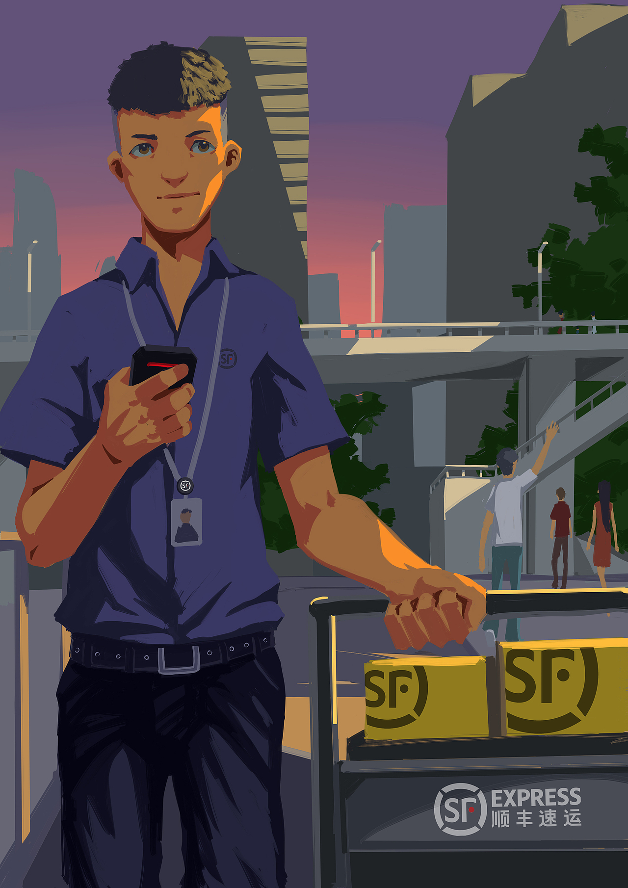 關(guān)于順豐的二三事（圖ZMTU2OTEyNjc2） - 商業(yè)插畫(huà) - 站酷設(shè)計(jì)師宇宙人實(shí)驗(yàn)體二子原創(chuàng)素材 - 站酷ZCOOL