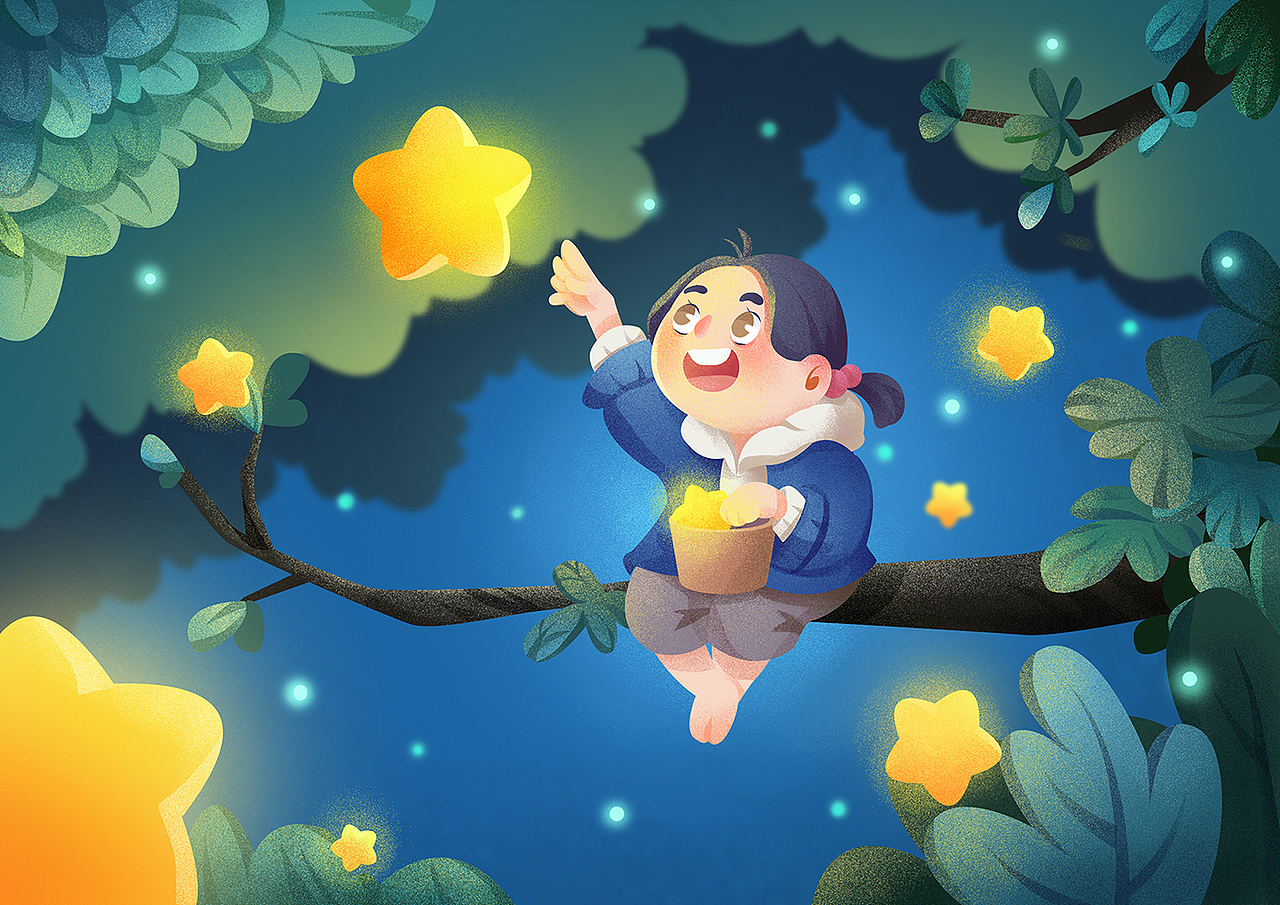 秋日摘星（图ZMTMwNTIzNDQ4） - 创作习作 - 站酷设计师鱼子SAKANA原创素材 - 站酷ZCOOL