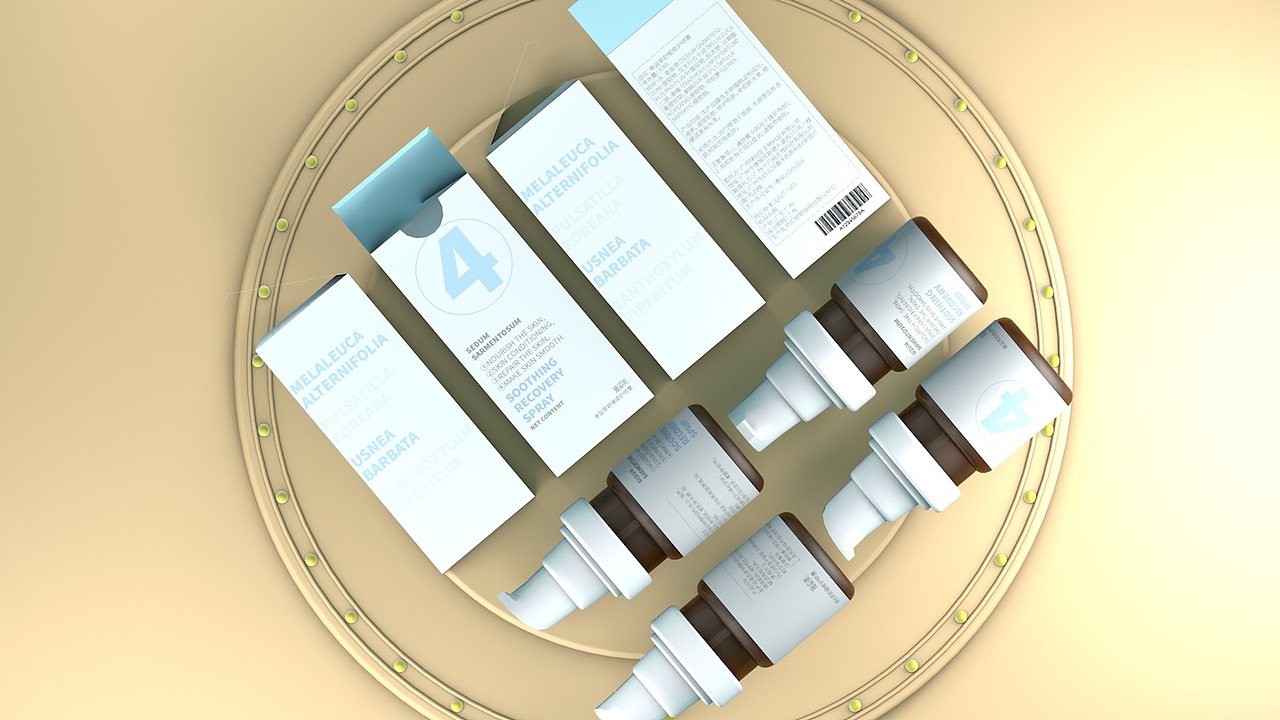 化妆品包装设计c4d效果图制作小臣