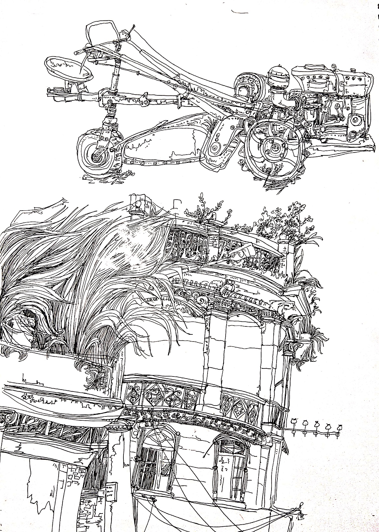 写生风景速写（图ZMTYyNjUzNjI4） - 绘画 - 站酷设计师八百里南乔原创素材 - 站酷ZCOOL