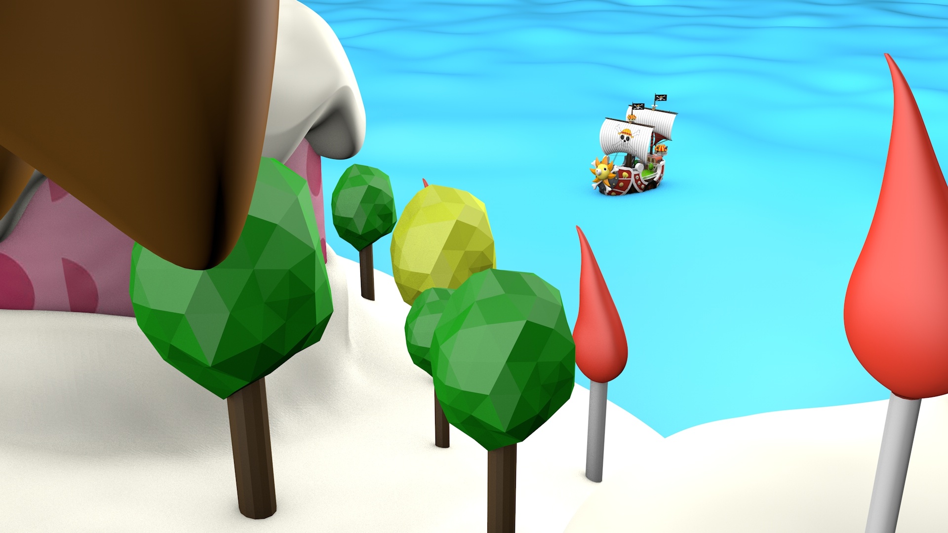 c4d海贼王蛋糕岛