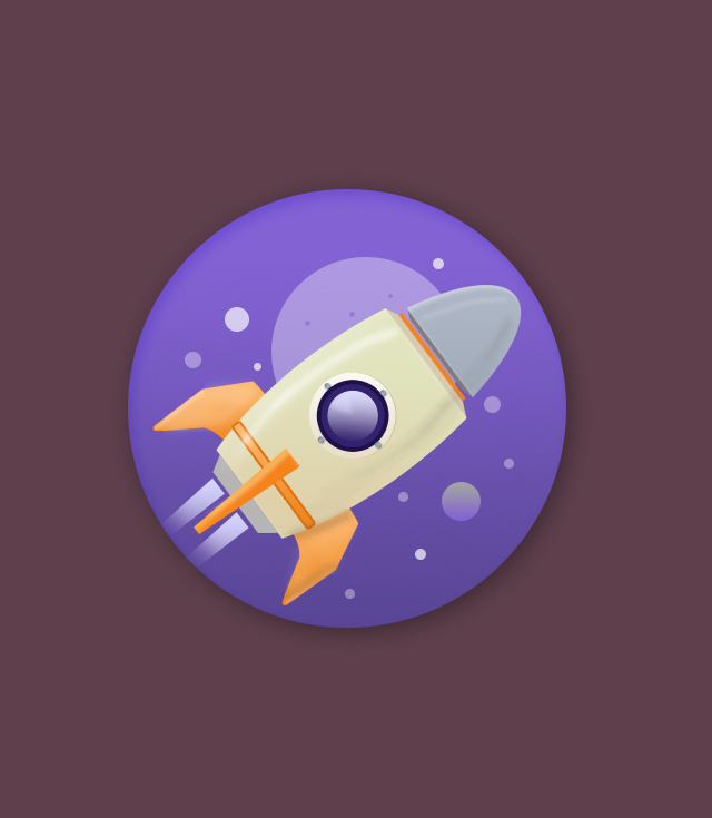 按照教程做出来的小火箭