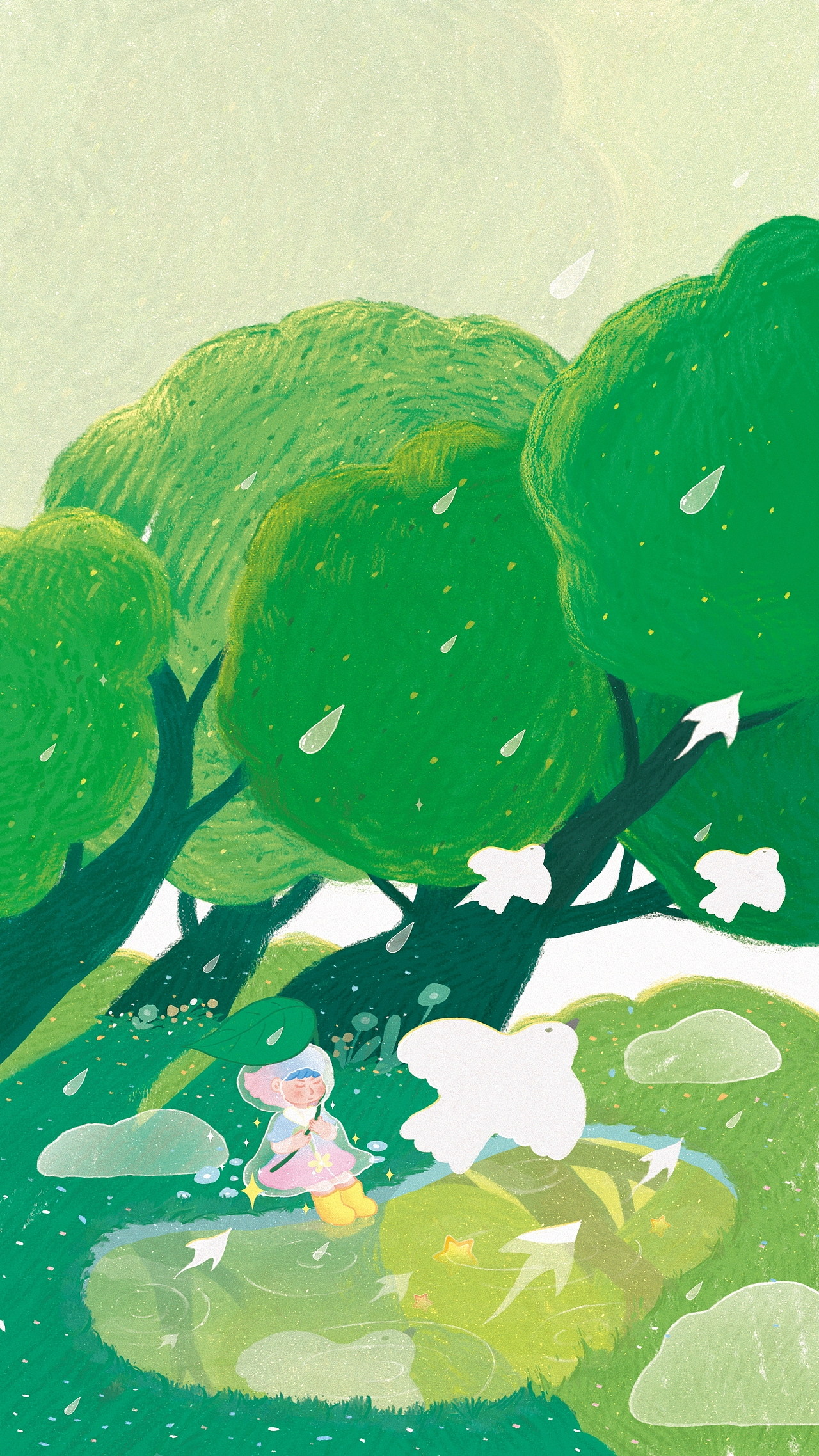 [ 绘诗系列 ] 林海映梦（图ZMzUwNzQ1MTg0） - 商业插画 - 站酷设计师飞想飞原创素材 - 站酷ZCOOL