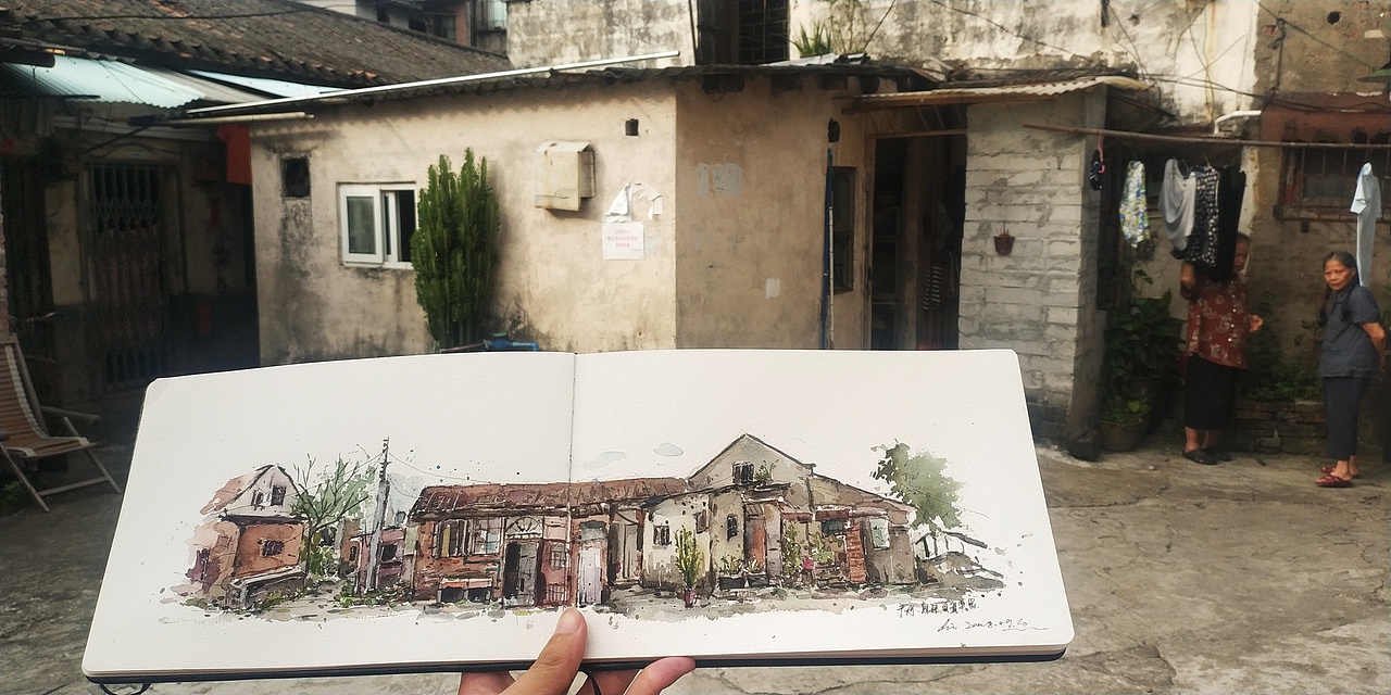 广州-广纸南箕路写生