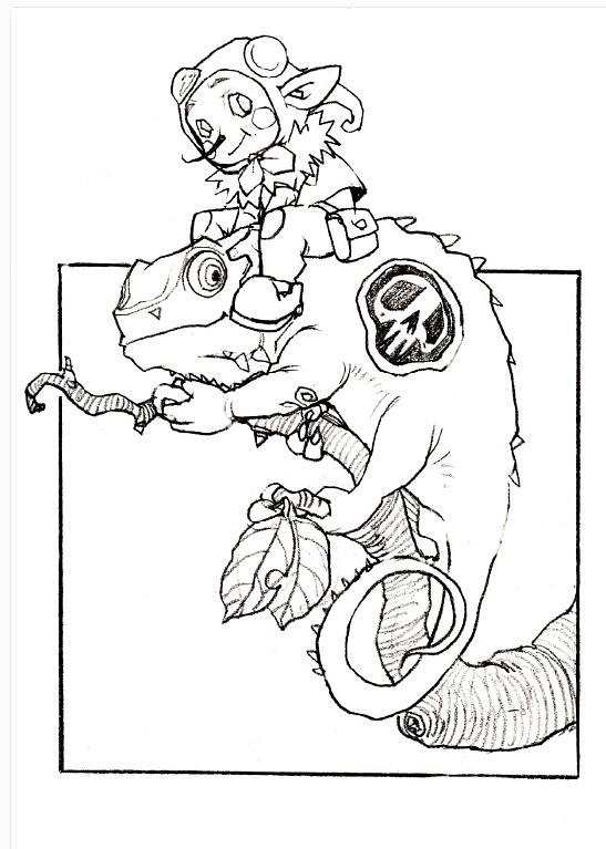 纸上铅笔线稿&nbsp;然后扫描&nbsp