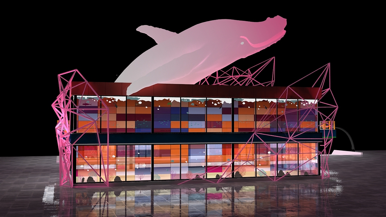 玻璃体包装 商业包装 粉色 西南上城