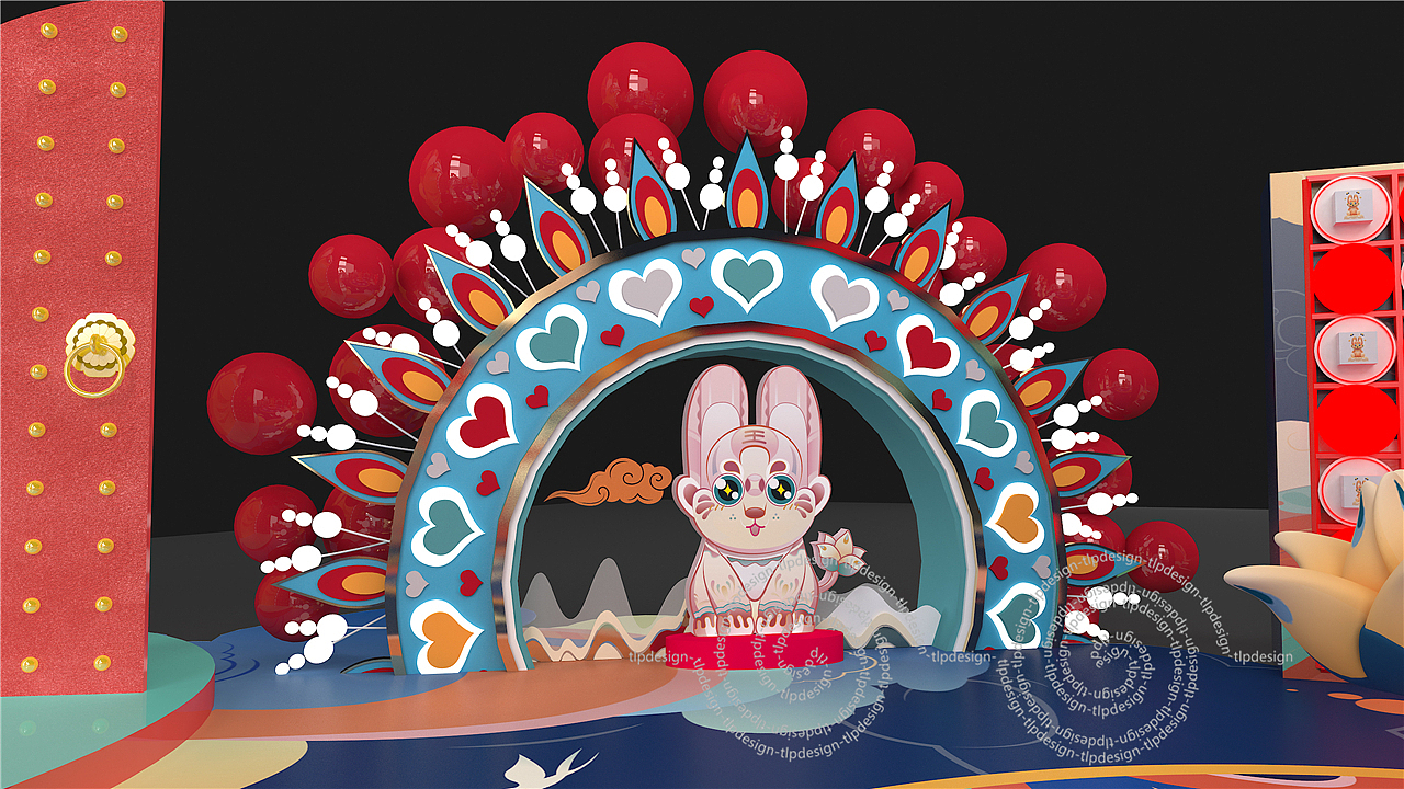 壬寅年美陈设计制作 国潮美陈设计 中国风美陈设计