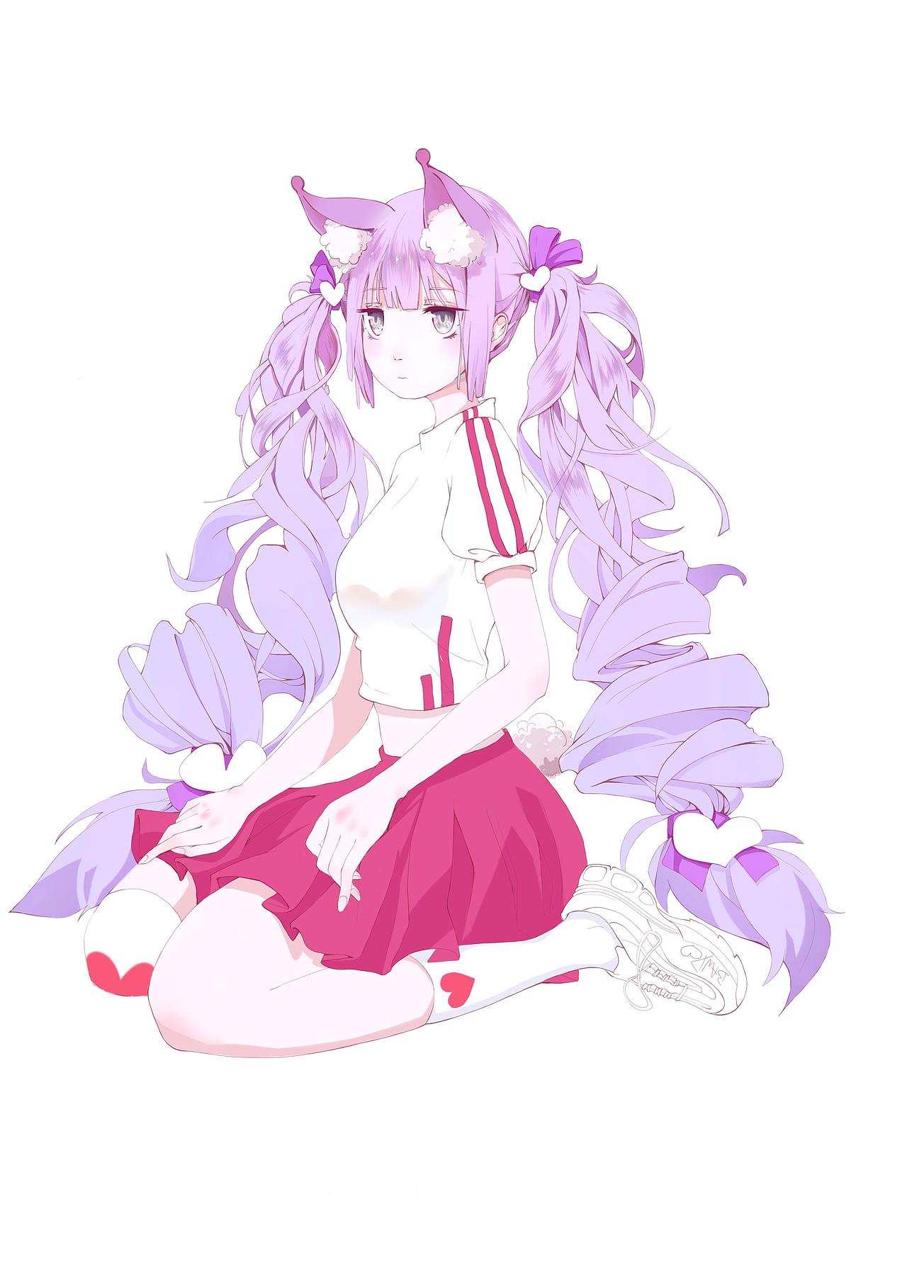 紫发双马尾原创