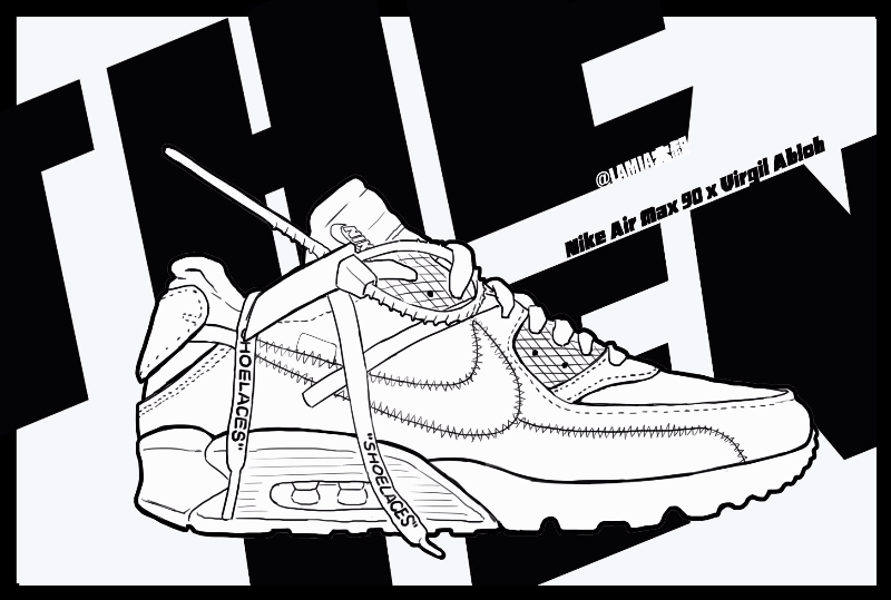 OFF-WHITE x Nike潮鞋临摹（图ZMTIxMzU5Njgw） - 创作习作 - 站酷设计师lamia_s原创素材 - 站酷ZCOOL