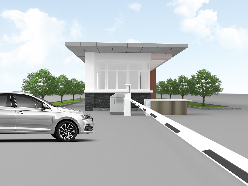 小区门岗效果图