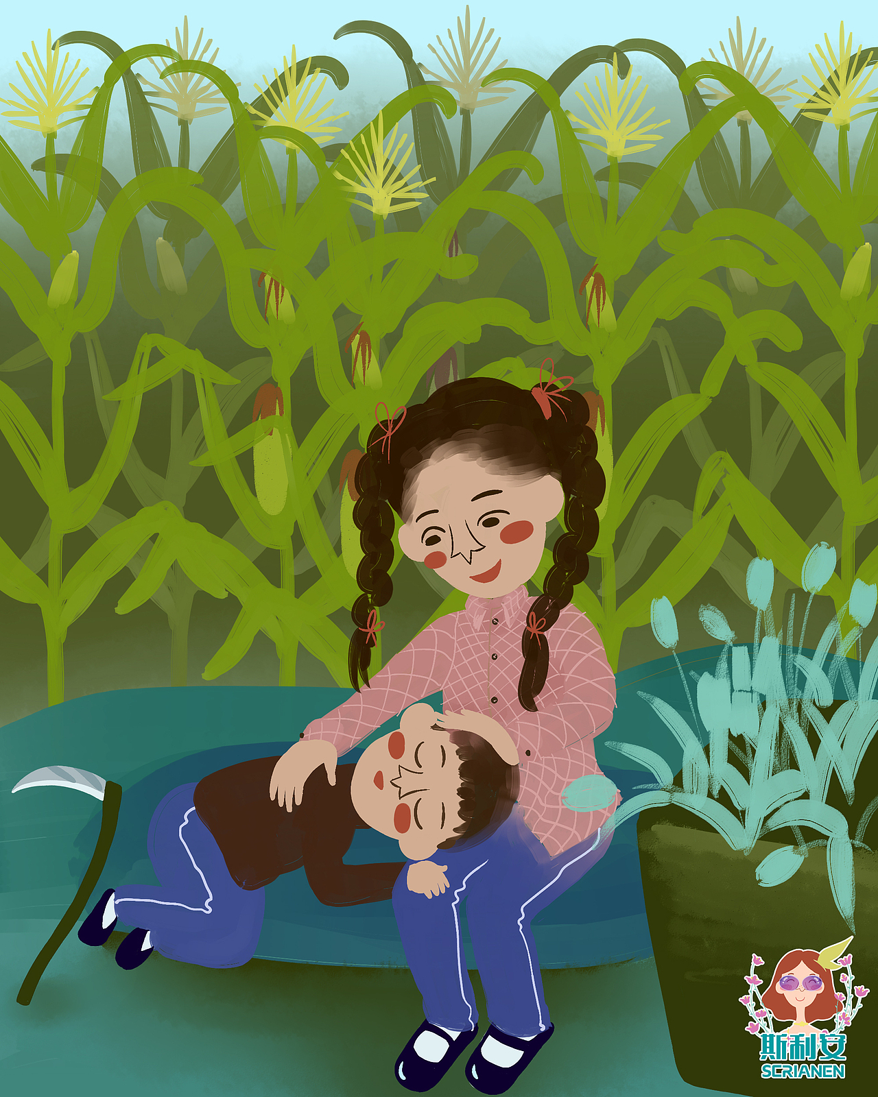 民俗二胎|插画|商业插画|芒川_zd_原创作品-站酷zcool