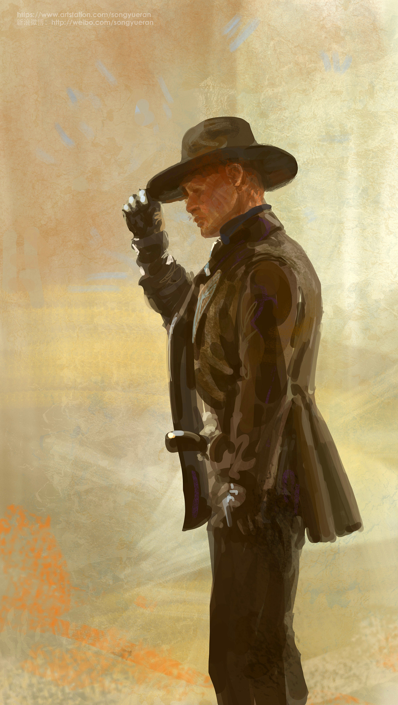 宋跃然原画 西部牛仔