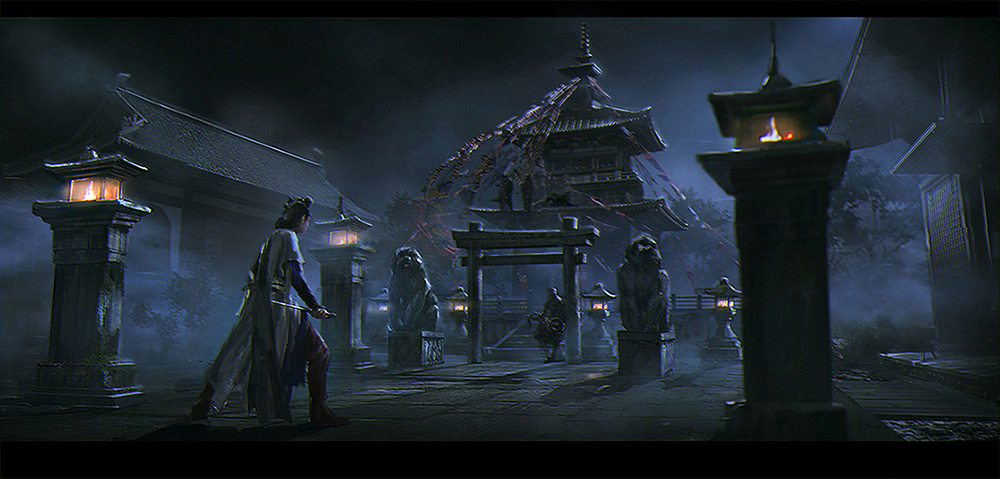 17年在电影狄仁杰之四大天王画的概念图