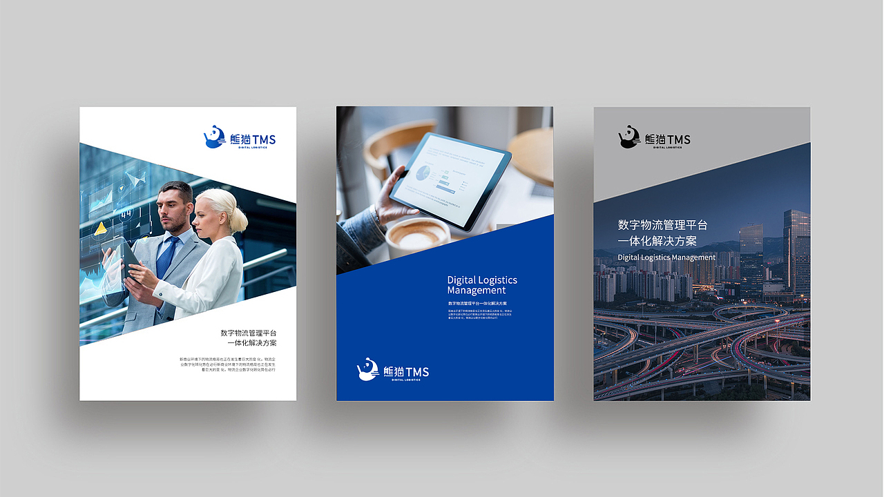 数字物流管理logo设计|熊猫TMS