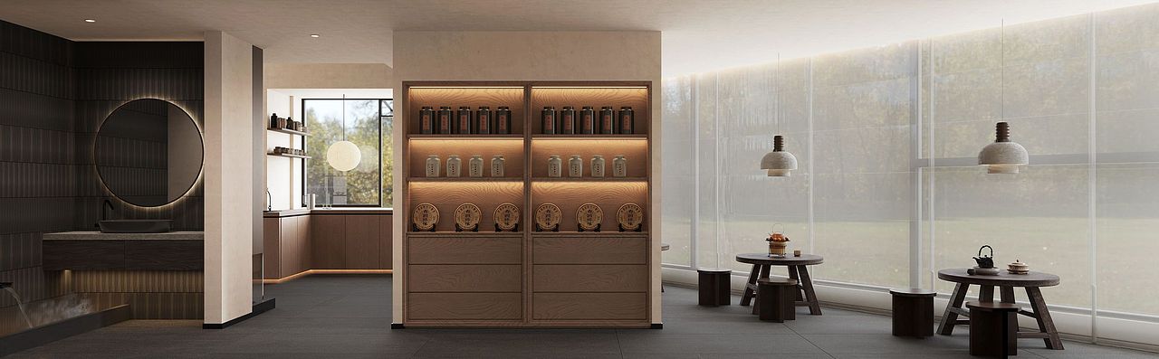 效果图|休闲品茶空间