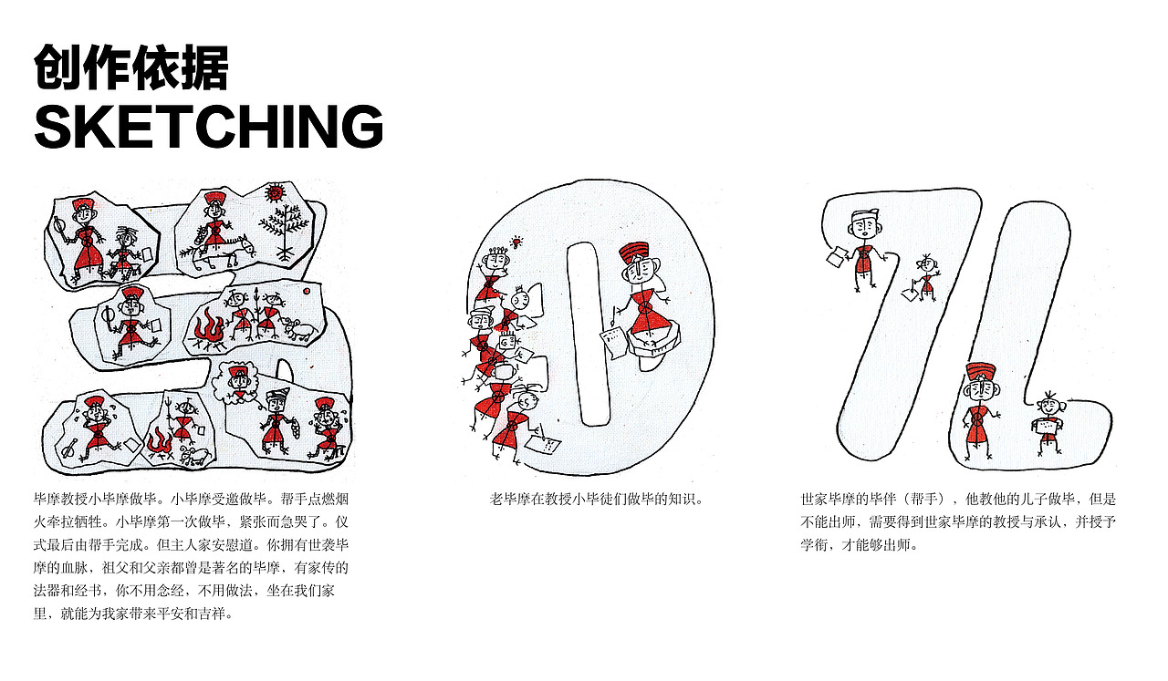 毕业设计——《古彝文与毕摩绘画组合设计》（图ZMTY4MTE4ODI4） - 字体/字形 - 站酷设计师巴橘大兔原创素材 - 站酷ZCOOL