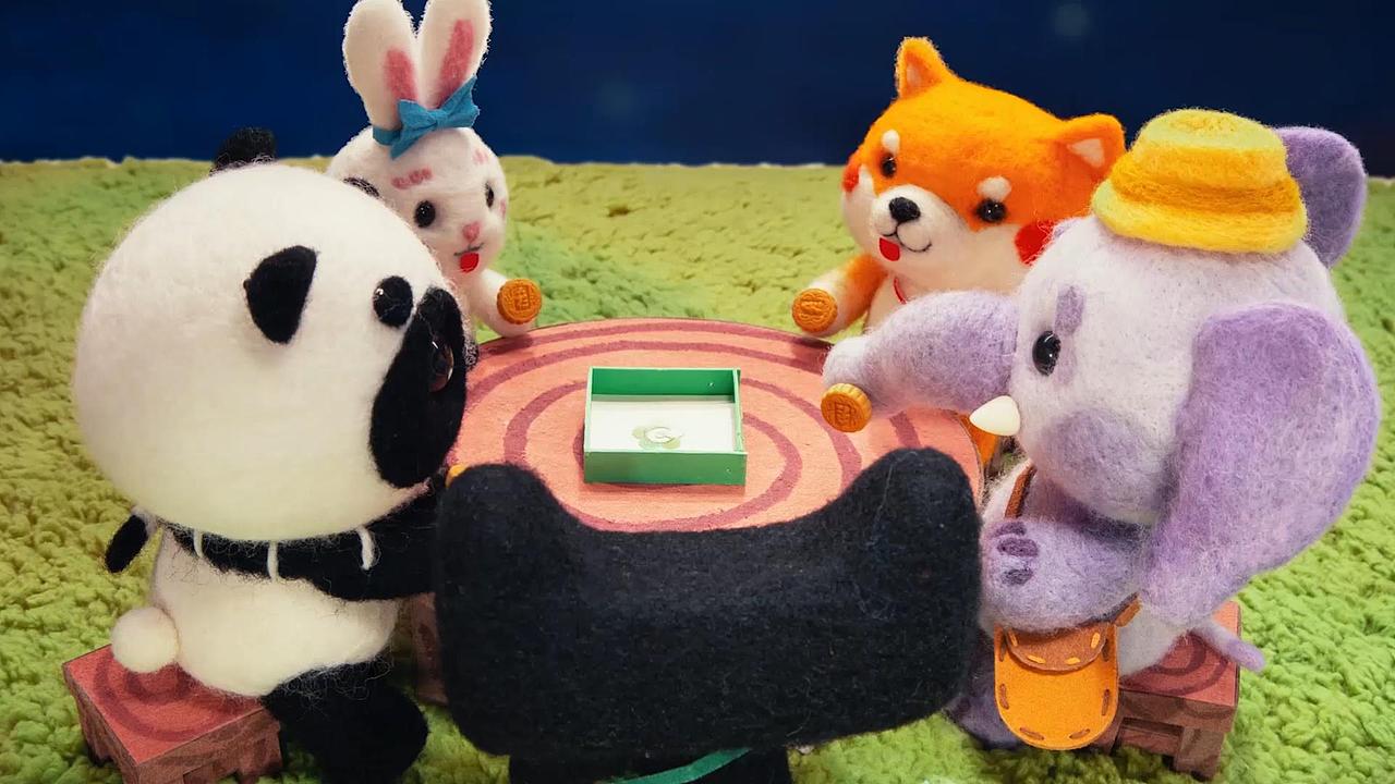 天猫羊毛毡定格动画广告:加入中秋礼盒环保内卷!