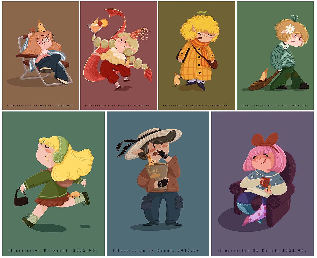 一周心情（圖ZMzA3MDQ0NjUy） - 兒童插畫 - 站酷設計師蛋泥_Danni原創(chuàng)素材 - 站酷ZCOOL