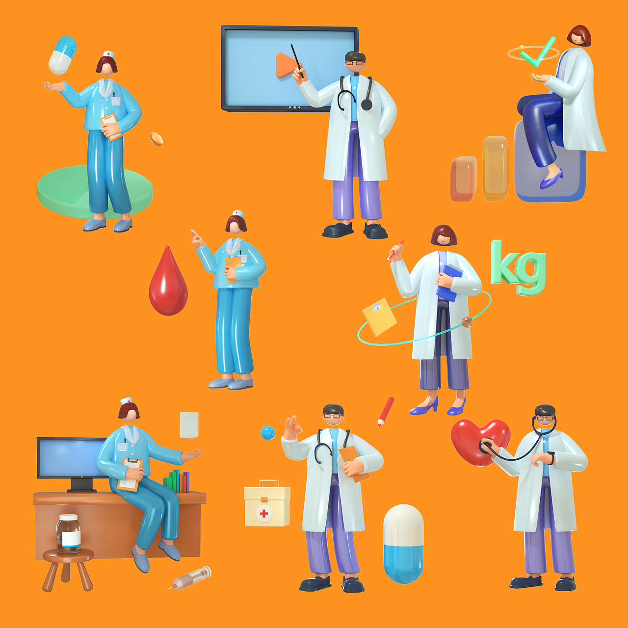 医护人员（图ZMjI2NjkzMTg0） - 人物/生物 - 站酷设计师Z79545655原创素材 - 站酷ZCOOL