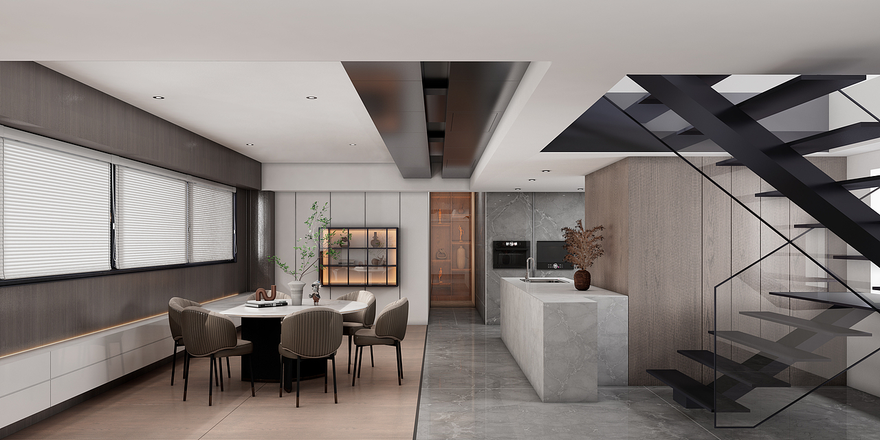 餐厅+厨房 两天建模渲染