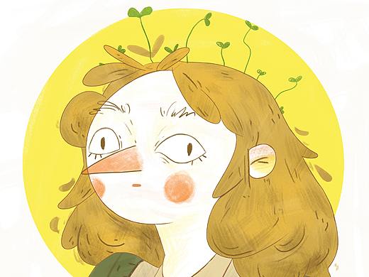 發(fā)呆女孩（個人主頁-ZMjgxNTk1Mjg=） - 兒童插畫 - 站酷設計師找找插畫原創(chuàng)素材 - 站酷ZCOOL