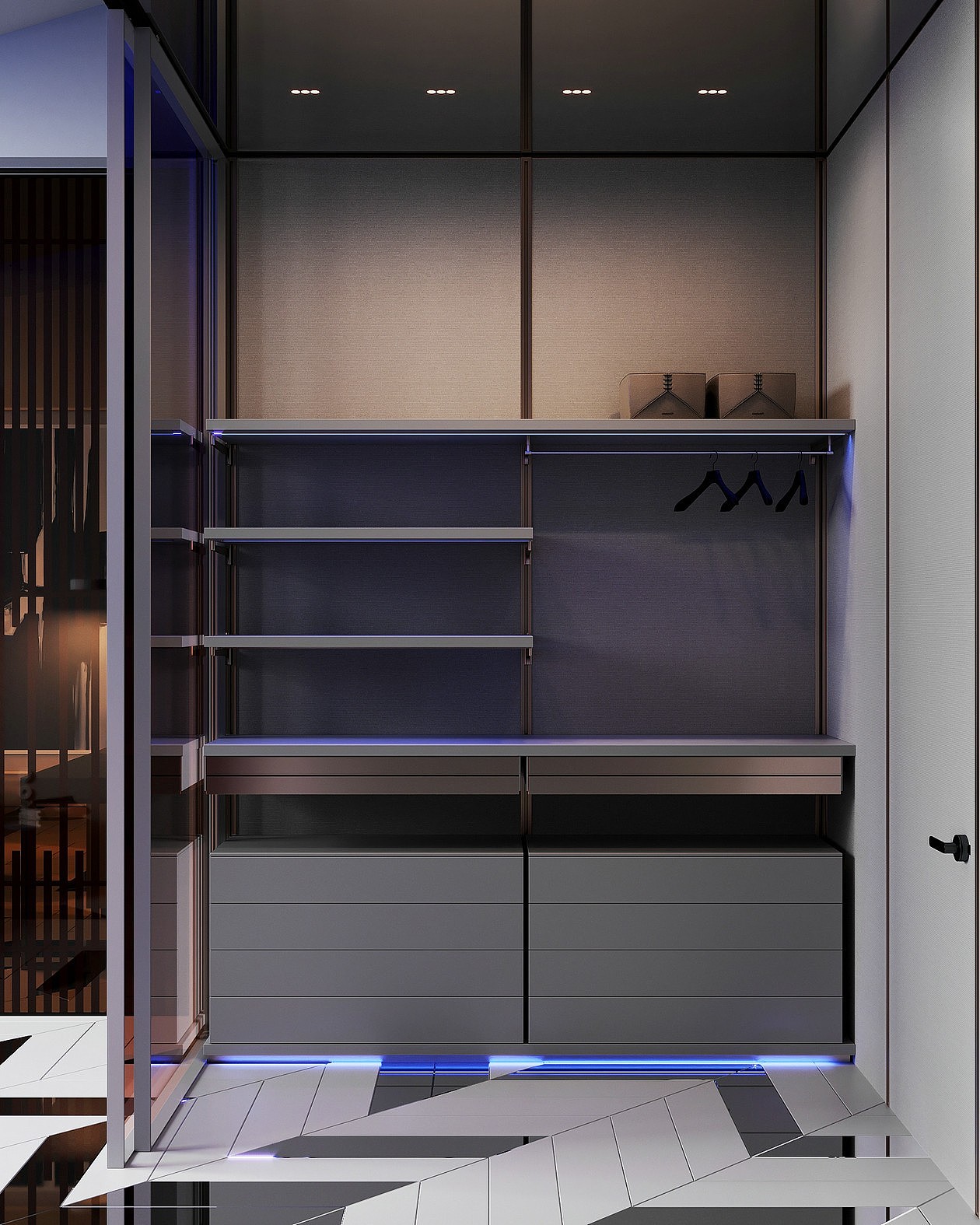 蓝色+橙色系公寓设计 甜蜜清爽的夏日奏鸣曲