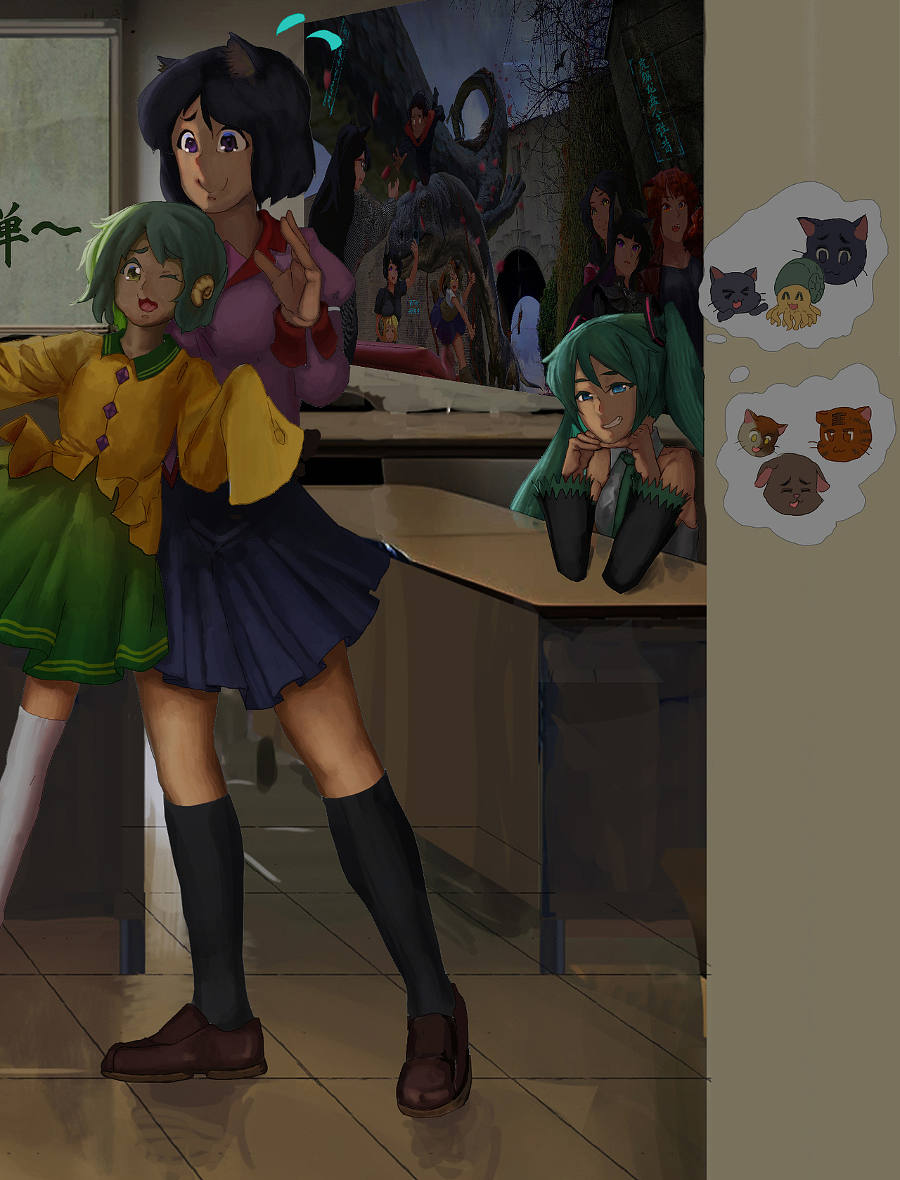 《欢迎来到十年前,我的中二岁月》全景图系列(图ZMzcwNjM2MzQ4) - 创作习作 - 站酷设计师小夫子老男孩原创素材 - 站酷ZCOOL