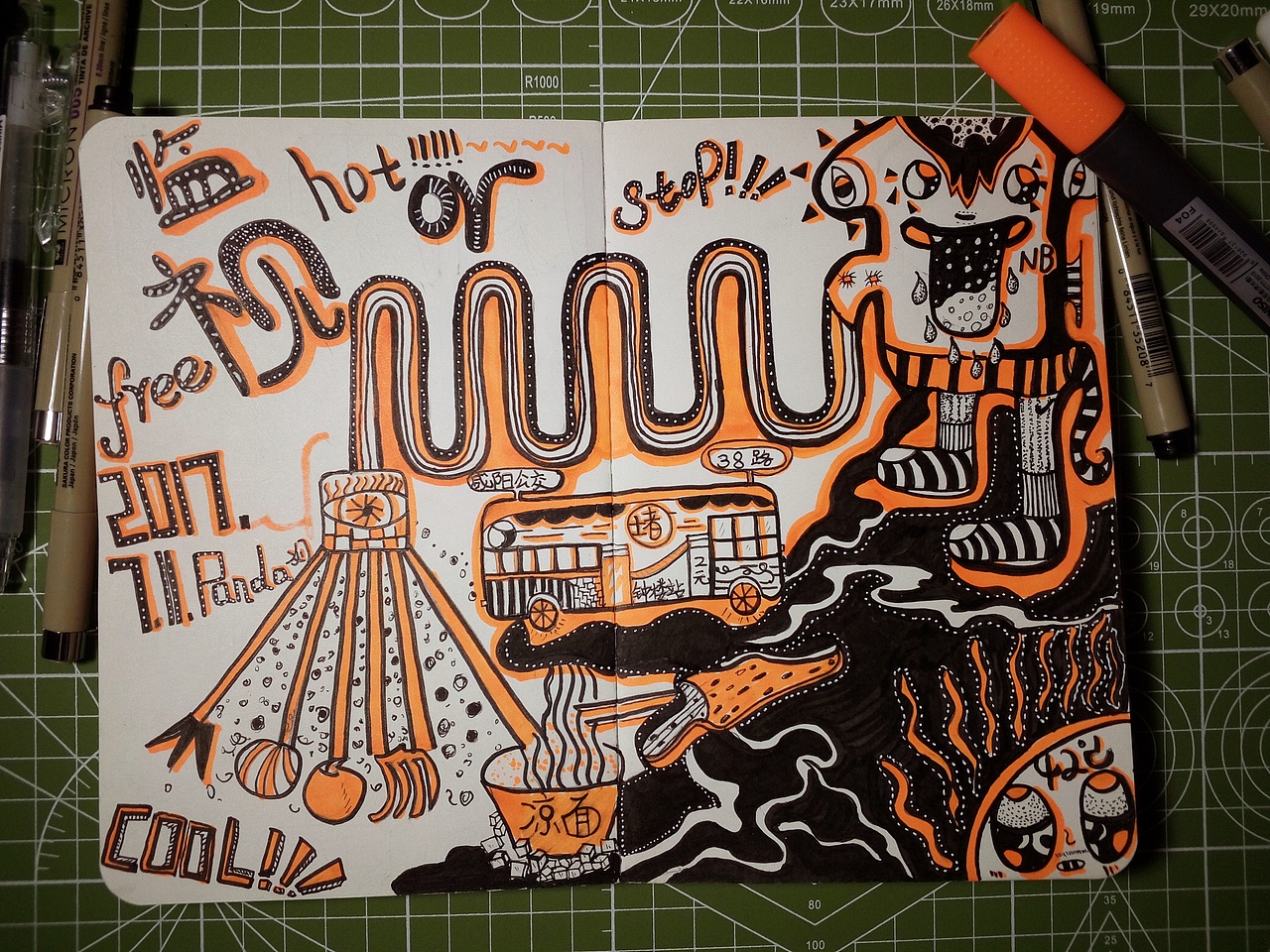 【脑洞涂鸦100天】day1-40℃的夏天就一个字…热!