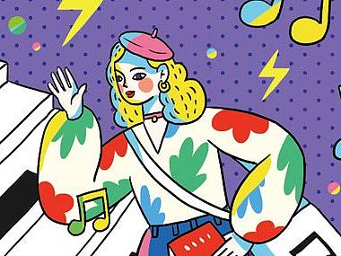 即刻电音插画海报