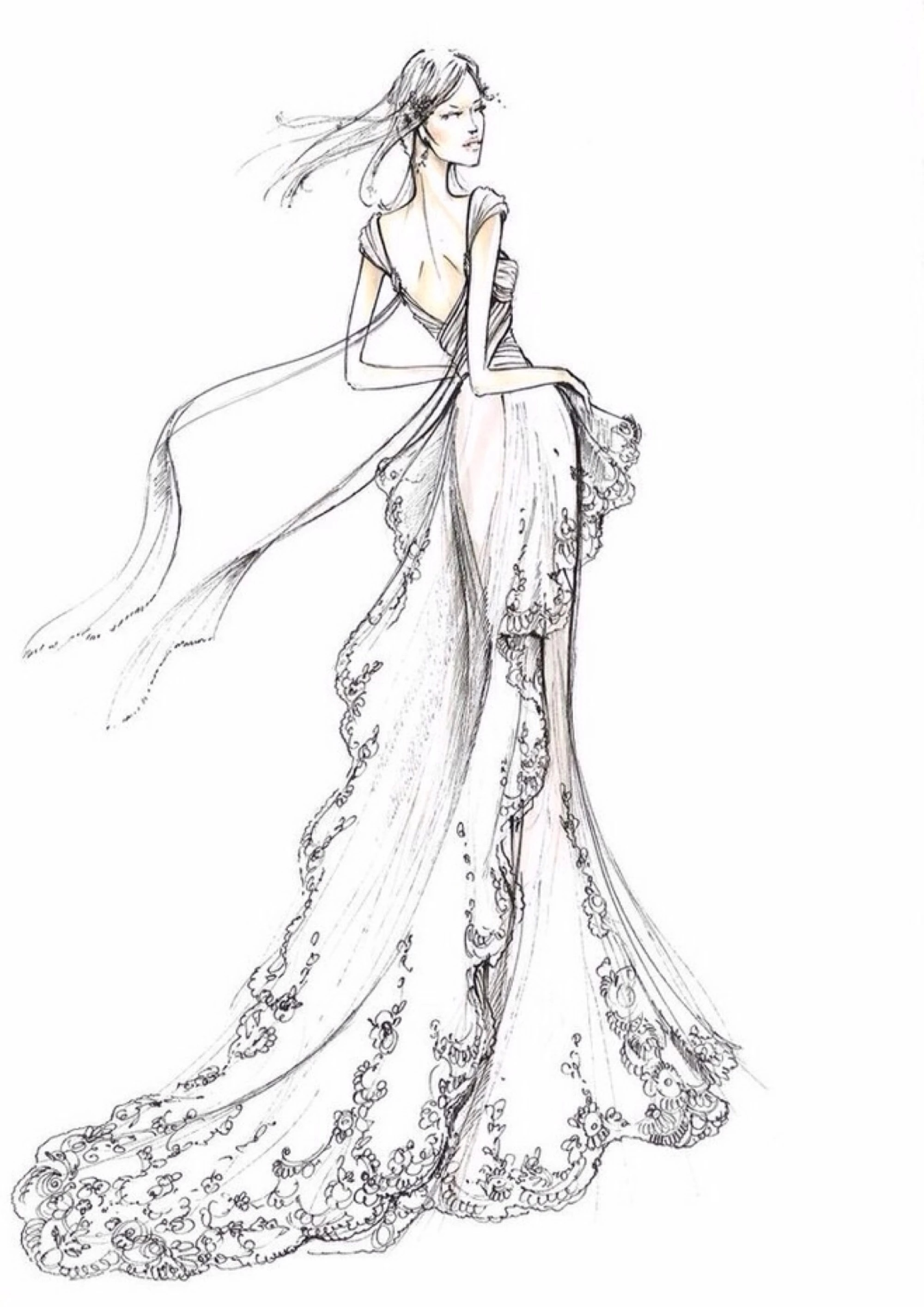 ShiniUni 原创婚纱手绘图分享 - ShiniUni婚纱礼服高级定制设计 - 设计师品牌