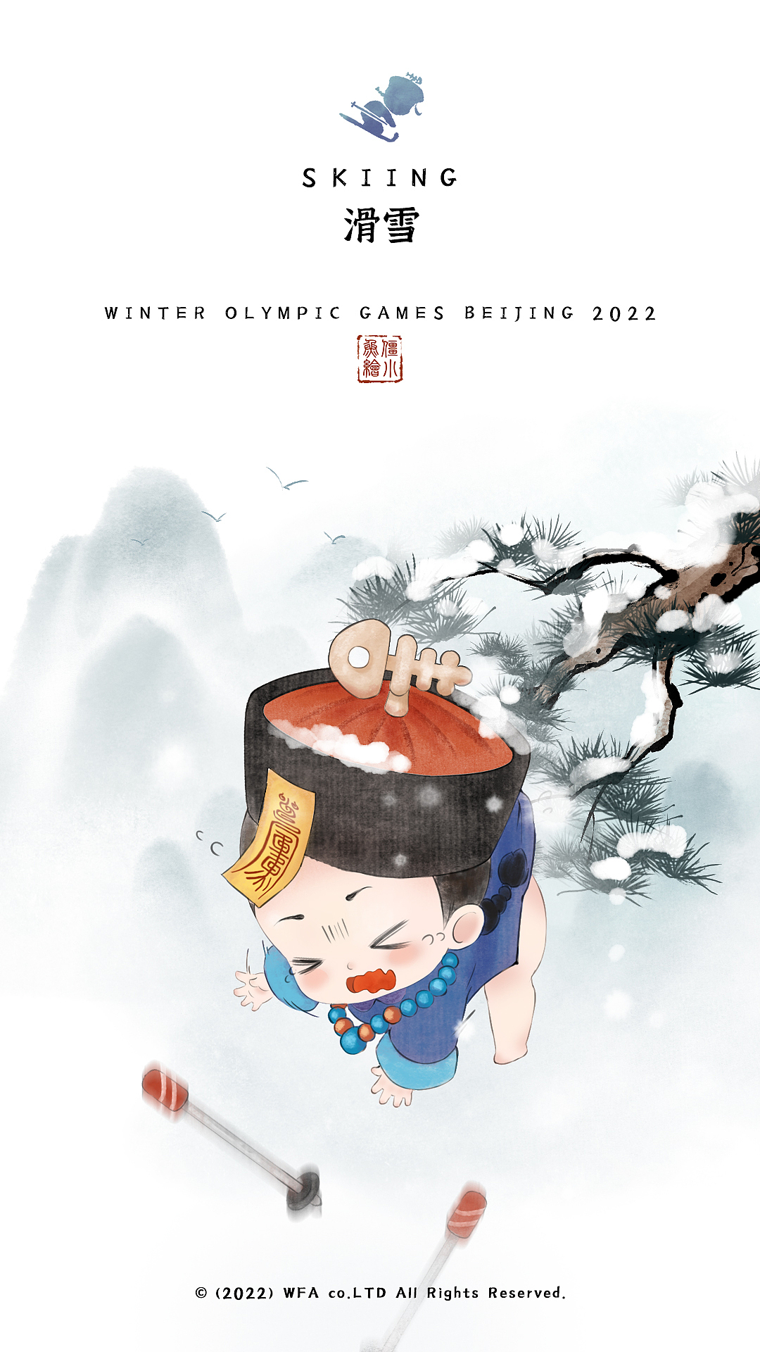 假如僵小鱼参加冬奥会，并满载冰墩墩归来｜小鱼壁纸（图ZMjg4MzIwODg4） - 其他动漫 - 站酷设计师僵小鱼原创素材 - 站酷ZCOOL