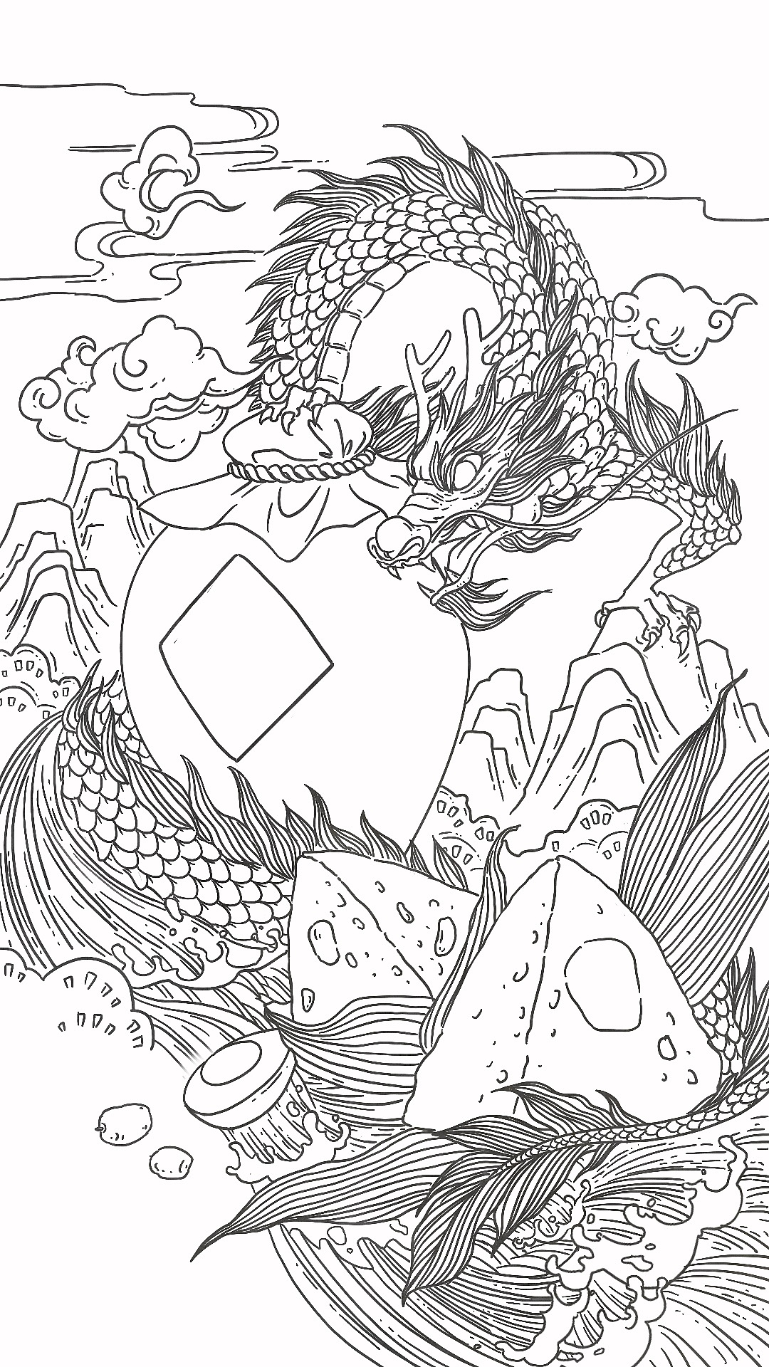 国潮风端午节插画创作