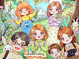画室7周年插画《继续出发》