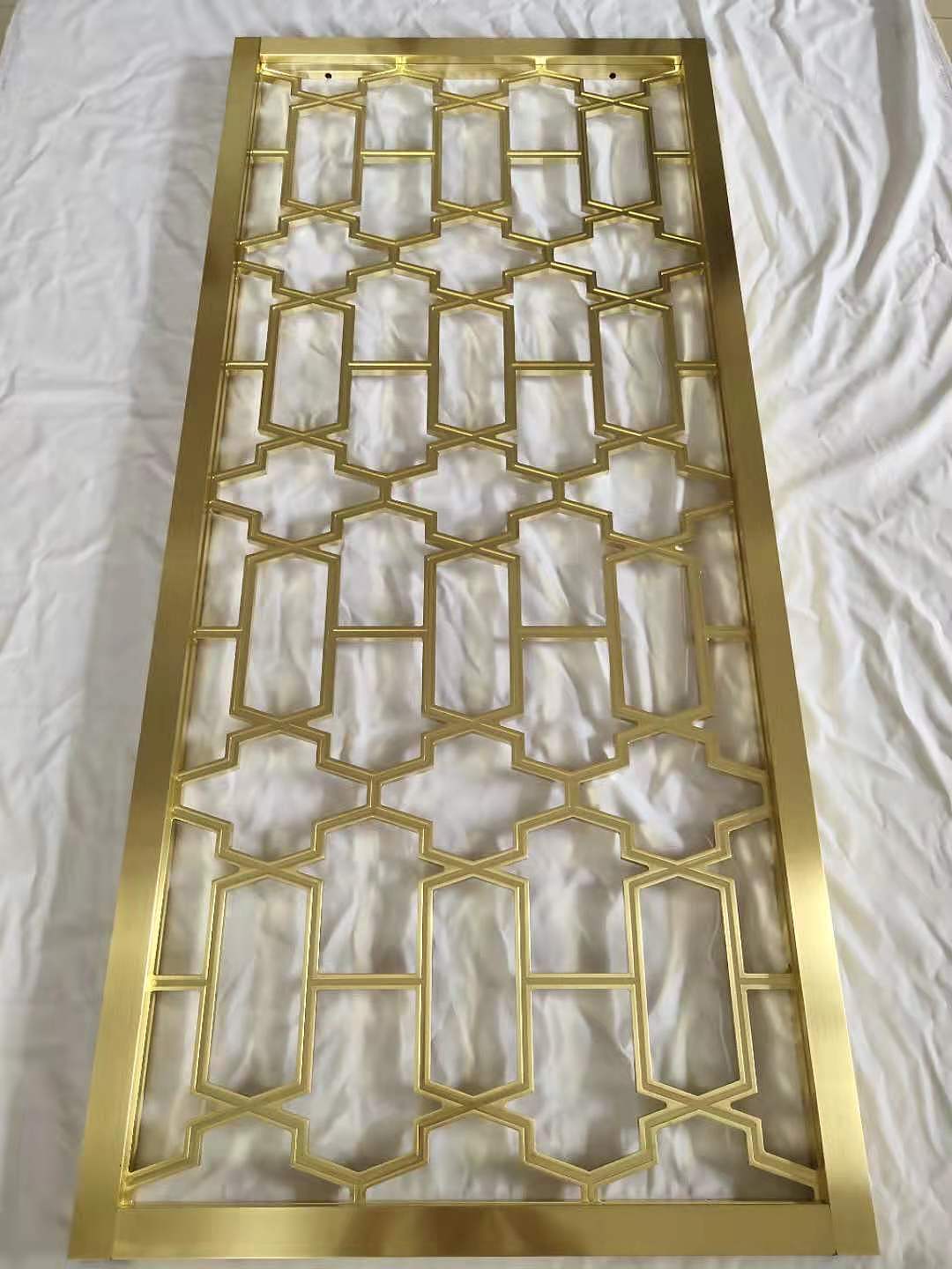 家装新款铝艺镀金屏风隔断 提高家装挡次