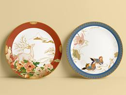 中式餐具｜白鹿&鸳鸯