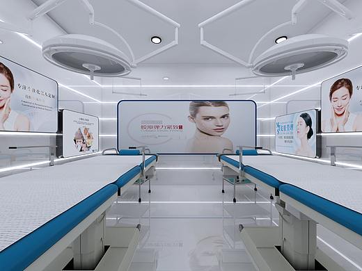 医疗美容展厅展馆家装工装快闪店3d效果图设计制作