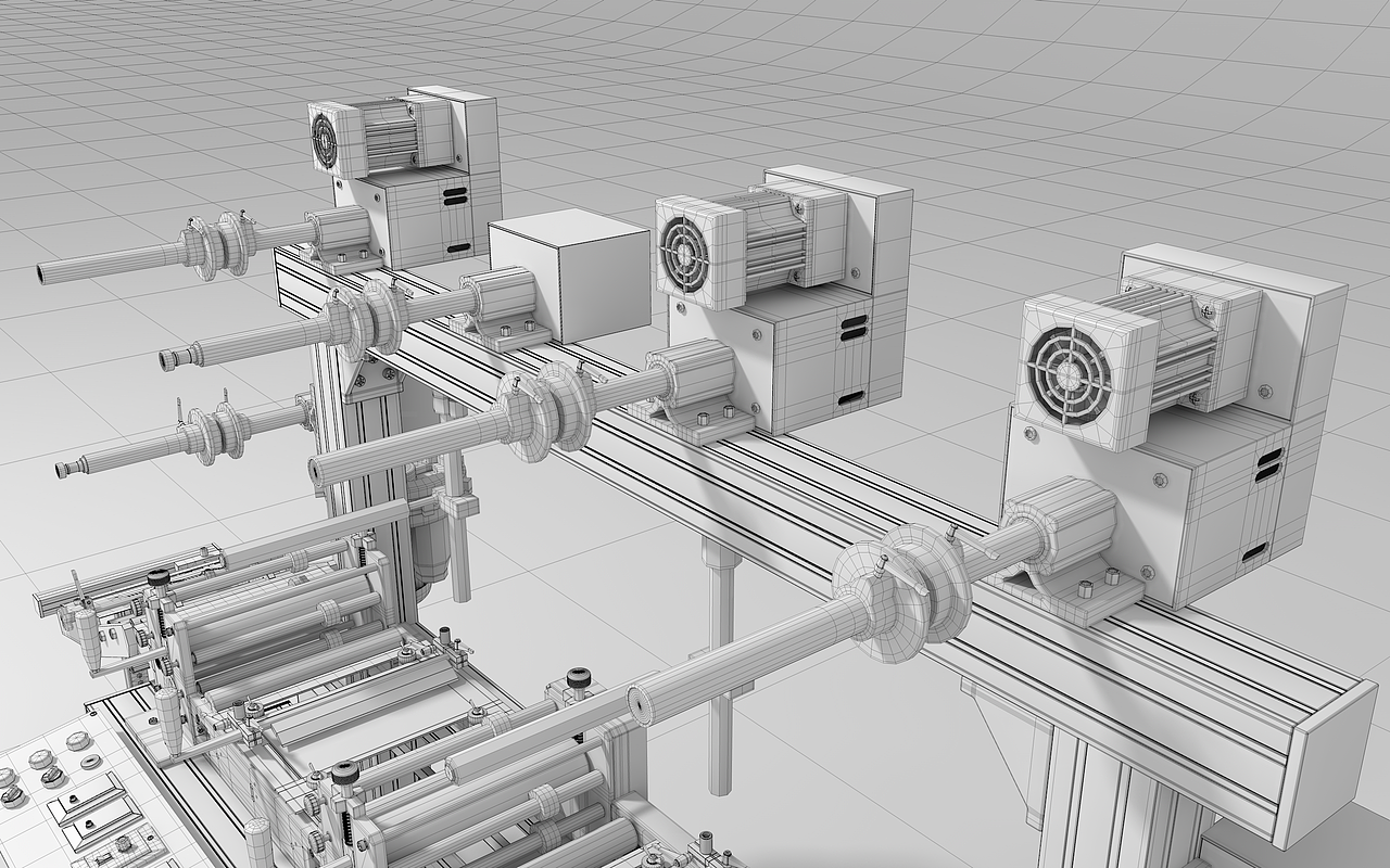 工业设备——c4d多边形建模及渲染