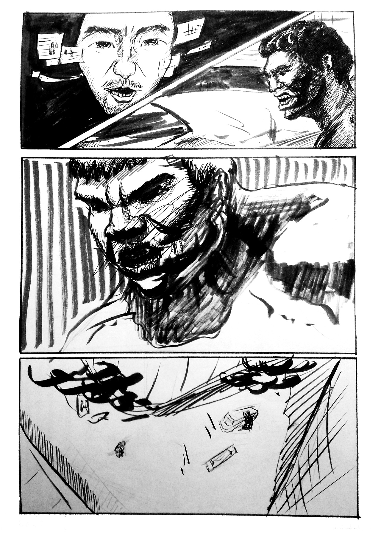 《钢铁侠vs绿巨人》漫画分镜练习