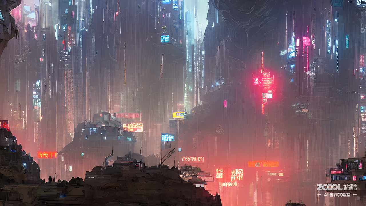 #AI创作实验室#洞里的未来城市