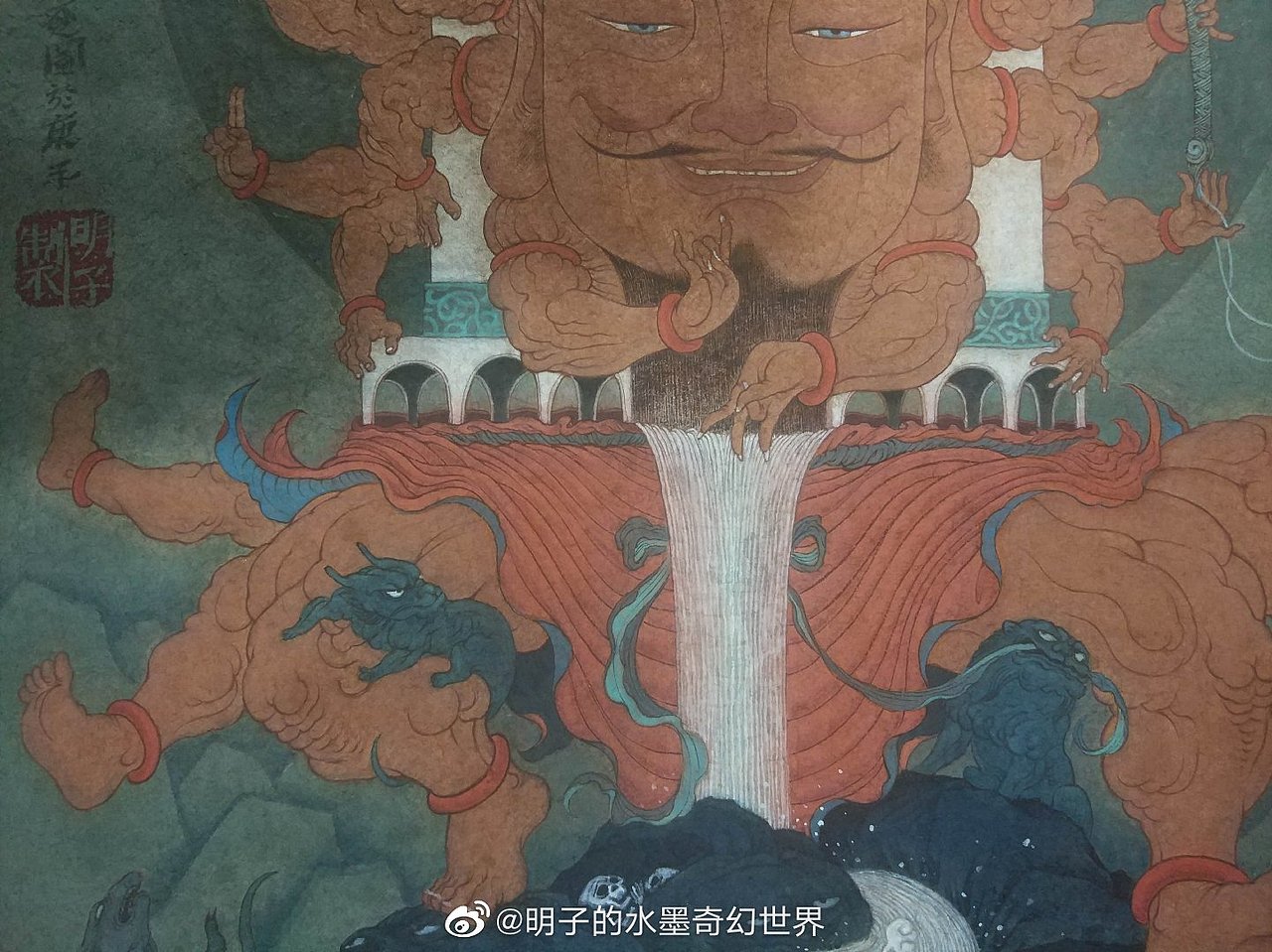 《西江月.爭逐圖》明子（图ZMjExNzgzMDU2） - 绘画 - 站酷设计师明子水墨奇幻世界原创素材 - 站酷ZCOOL