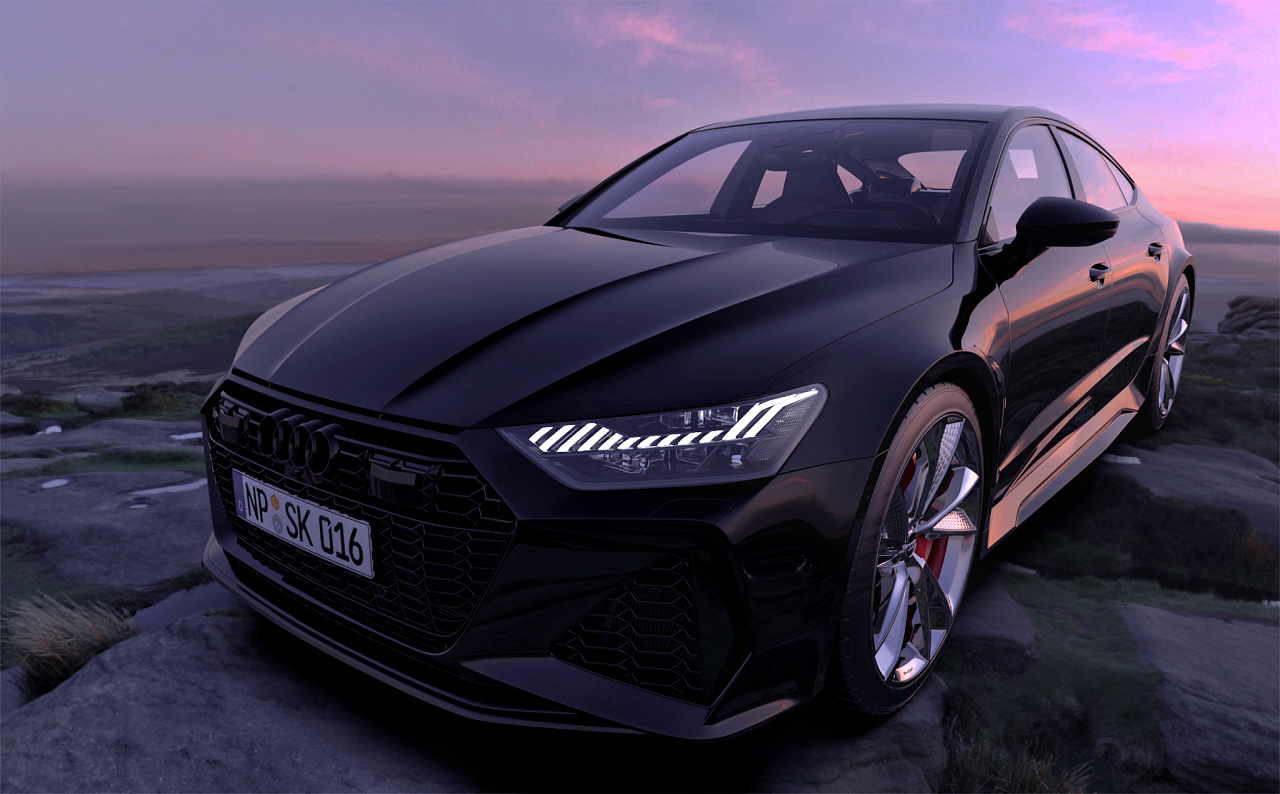 奥迪rs7 写实效果渲染表现