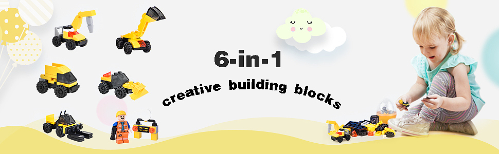 儿童玩具-黄色工程车精修排版设计